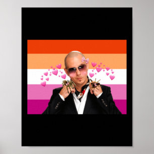 Pitbuler Lieben Spinnen und Lesben Sticker Poster
