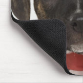 Pitbuler Welpe mit rotem Band Mousepad (Ecke)