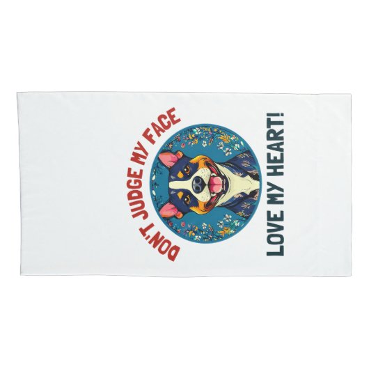 Pitbulhund Pillowcase Kissenbezug (Rückseite-Rechts)