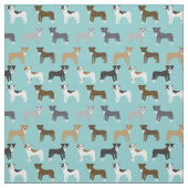 Pitbulhunde hellblau stoff (Muster)