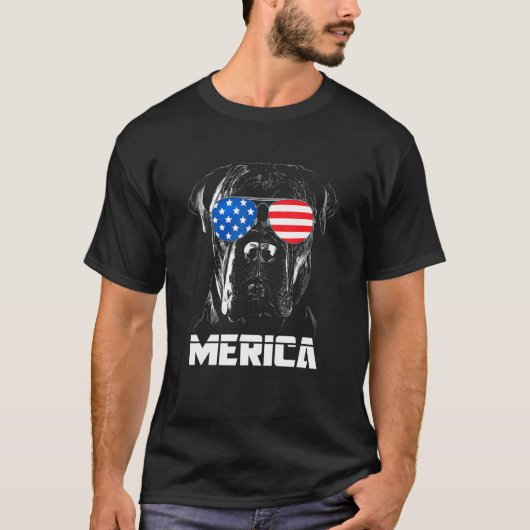 Pitbuli America Independence Day 4. Juli Outfit T-Shirt (Vorderseite)