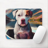 Pitbuli auf dem Paddel: Ein Landschaftliches Abent Mousepad (Mit Mouse)