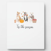 Pitbuli Dog Herbst Erntedank Saison Fotoplatte (Vorderseite)