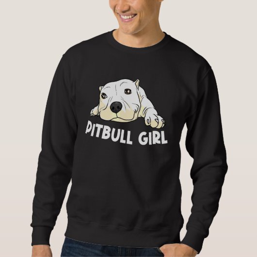 Pitbuli für Mädchen Hausrinde Hunde Welpe Sweatshirt (Vorderseite)
