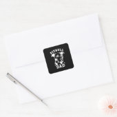 Pitbuli Geschenk Papa Quadratischer Aufkleber (Umschlag)