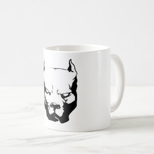 Pitbuli-Hund Kaffeetasse (VorderseiteRechts)