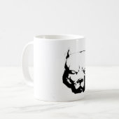 Pitbuli-Hund Kaffeetasse (Vorderseite Links)