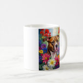 Pitbuli im Blumengarten Kaffeetasse (VorderseiteRechts)