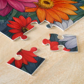 Pitbuli im Blumengarten Puzzle (Seite)