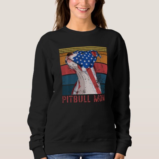 Pitbuli-Mama-Hundehund 1 Sweatshirt (Vorderseite)