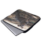 Pitbuli mit Skateboard Laptop-Sieb Laptopschutzhülle (Vorne Knopf)