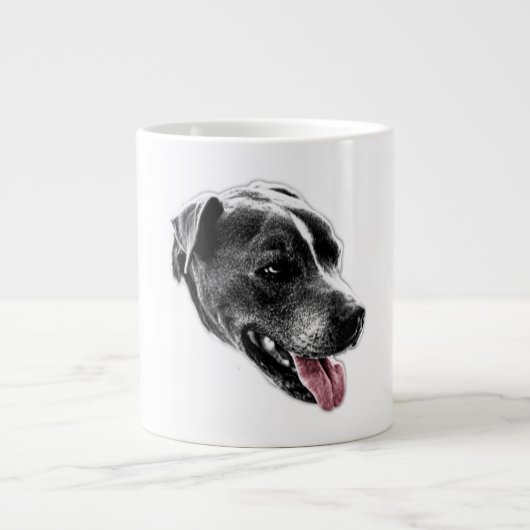 Pitbuli Mix Portrait Tasse (Vorderseite)