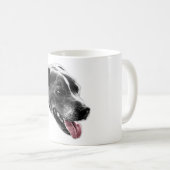 Pitbuli Mix Portrait Tasse (VorderseiteRechts)