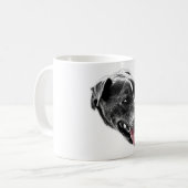 Pitbuli Mix Portrait Tasse (Vorderseite Links)