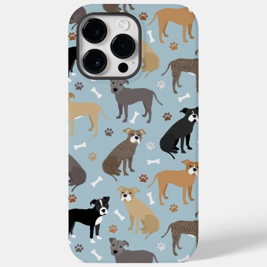 Pitbuli Paws and Bones Case-Mate iPhone Hülle (Rückseite)