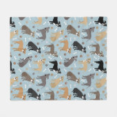 Pitbuli Paws and Bones Fleecedecke (Vorderseite (Horizontal))