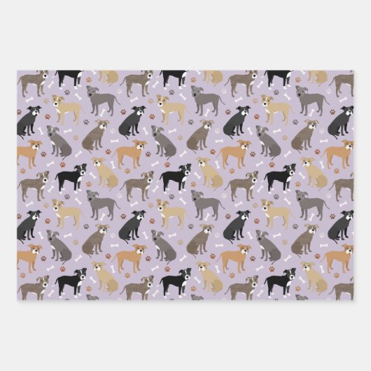 Pitbuli Paws and Bones Geschenkpapier Set (Vorderseite 2)