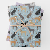 Pitbuli Paws and Bones Geschenkpapier Set (Beispiel)