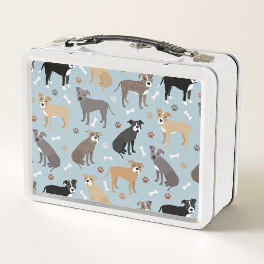 Pitbuli Paws and Bones Metall Brotdose (Rückseite)