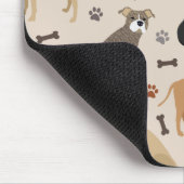 Pitbuli Paws and Bones Mouse Pad Mousepad (Ecke)