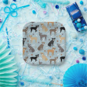 Pitbuli Paws and Bones Pappteller (Party)