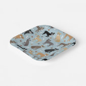 Pitbuli Paws and Bones Pappteller (Gewinkelt)