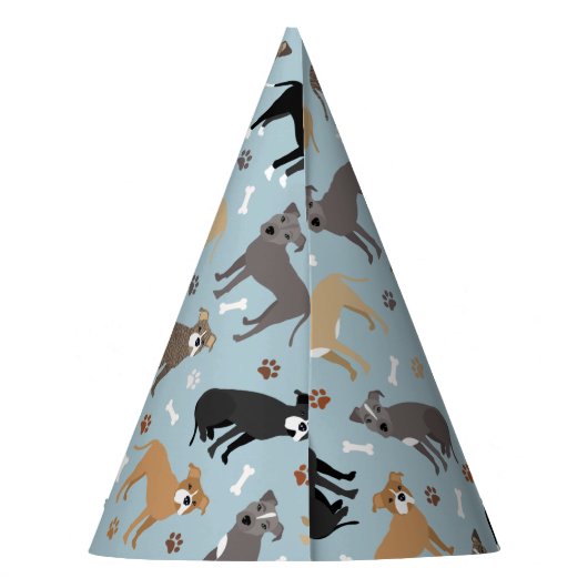 Pitbuli Paws and Bones Partyhütchen (Rückseite)