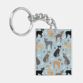 Pitbuli Paws and Bones Schlüsselanhänger (Vorderseite links)