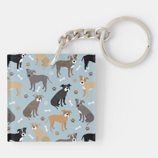 Pitbuli Paws and Bones Schlüsselanhänger (Rückseite)