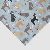 Pitbuli Paws and Bones Seidenpapier (Ausschnitt)