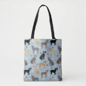 Pitbuli Paws and Bones Tasche (Vorderseite)