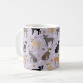 Pitbuli Pfoten und Knochen Tasse (Vorderseite Links)