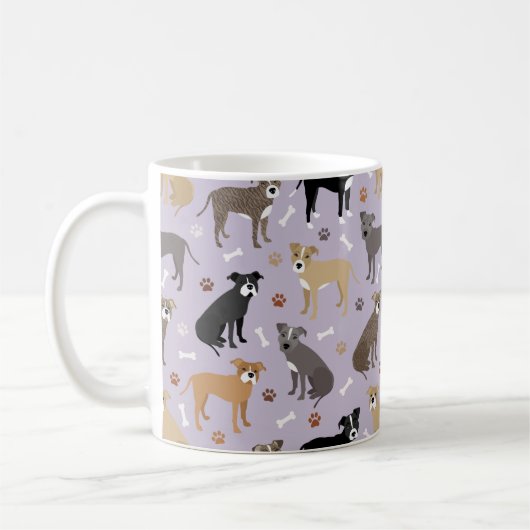 Pitbuli Pfoten und Knochen Tasse (Links)