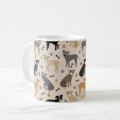 Pitbuli Pfoten und Knochen Tasse (Vorderseite Links)