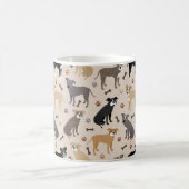 Pitbuli Pfoten und Knochen Tasse (Mittel)