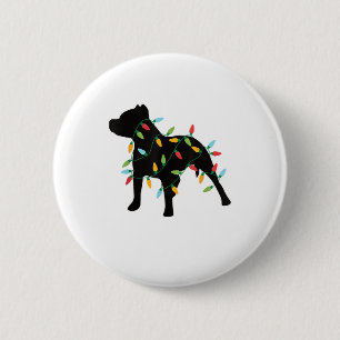 Pitbuli Weihnachtslicht Weihnachtsgeschenk Hund Lo Button
