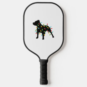 Pitbuli Weihnachtslicht Weihnachtsgeschenk Hund Lo Pickleball Schläger