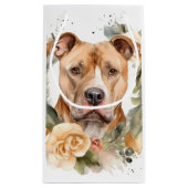 Pitbuli Weihnachtsmann Weihnachtsfest Kleine Geschenktüte (Rückseite)