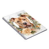 Pitbuli Weihnachtsmann Weihnachtsfest Notizblock (Rechte Seite)