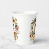 Pitbuli Weihnachtsmann Weihnachtsfest Pappbecher (Links)