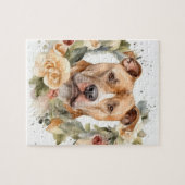 Pitbuli Weihnachtsmann Weihnachtsfest Puzzle (Horizontal)