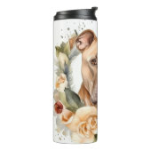 Pitbuli Weihnachtsmann Weihnachtsfest Thermosbecher (Nach links gedreht)