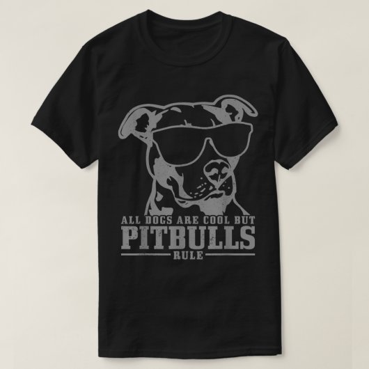 Pitbull Alle Hunde sind Coole Pitbulls Regel Funny T-Shirt (Design vorne)