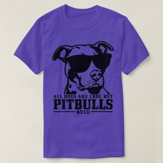 Pitbull Alle Hunde sind Coole Pitbulls Regel Funny T-Shirt (Design vorne)