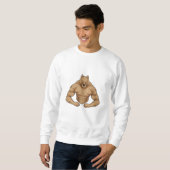 Pitbull als Bodybuilder extrem Sweatshirt (Vorne ganz)