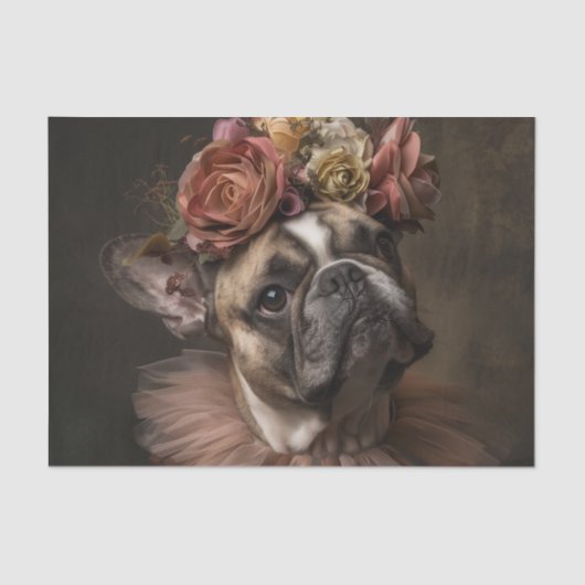 Pitbull als Prinzessin für Royals Seidenpapier (Vorderseite)