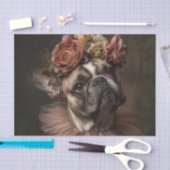 Pitbull als Prinzessin für Royals Seidenpapier (Handwerk)