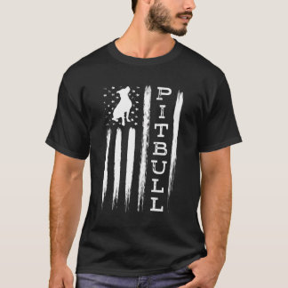 Pitbull American Flag Hoodie Sweater Pit Bull Mens T-Shirt