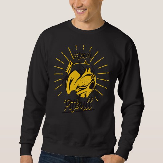 Pitbull Animal Lover Dog Fan Sweatshirt (Vorderseite)