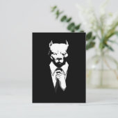 Pitbull-Anzug Postkarte (Stehend Vorderseite)